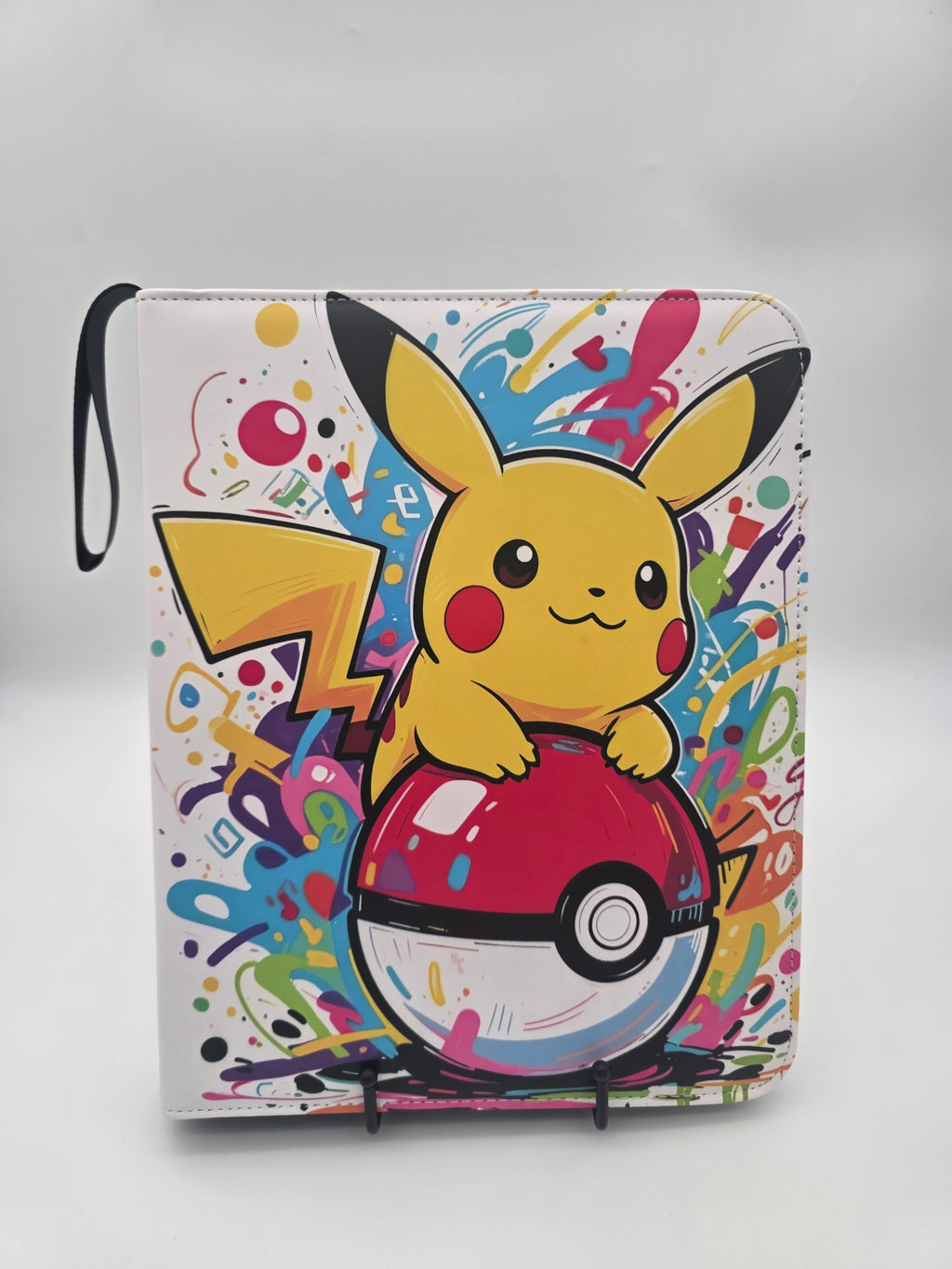 Colorful Pikachu with Pokeball 9-Pocket Binder