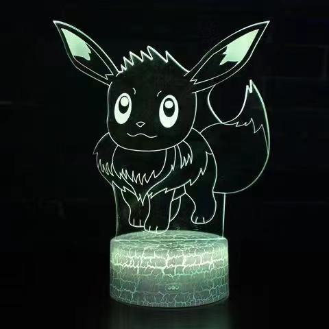 3-D Pokemon Lights w/ Crack Base